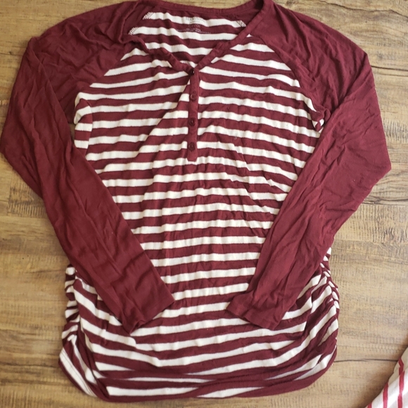 2 motherhood maternity long sleeve tees - Picture 4 of 5